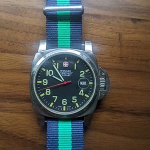 Vintage Wenger Swiss military watch with NATO strap